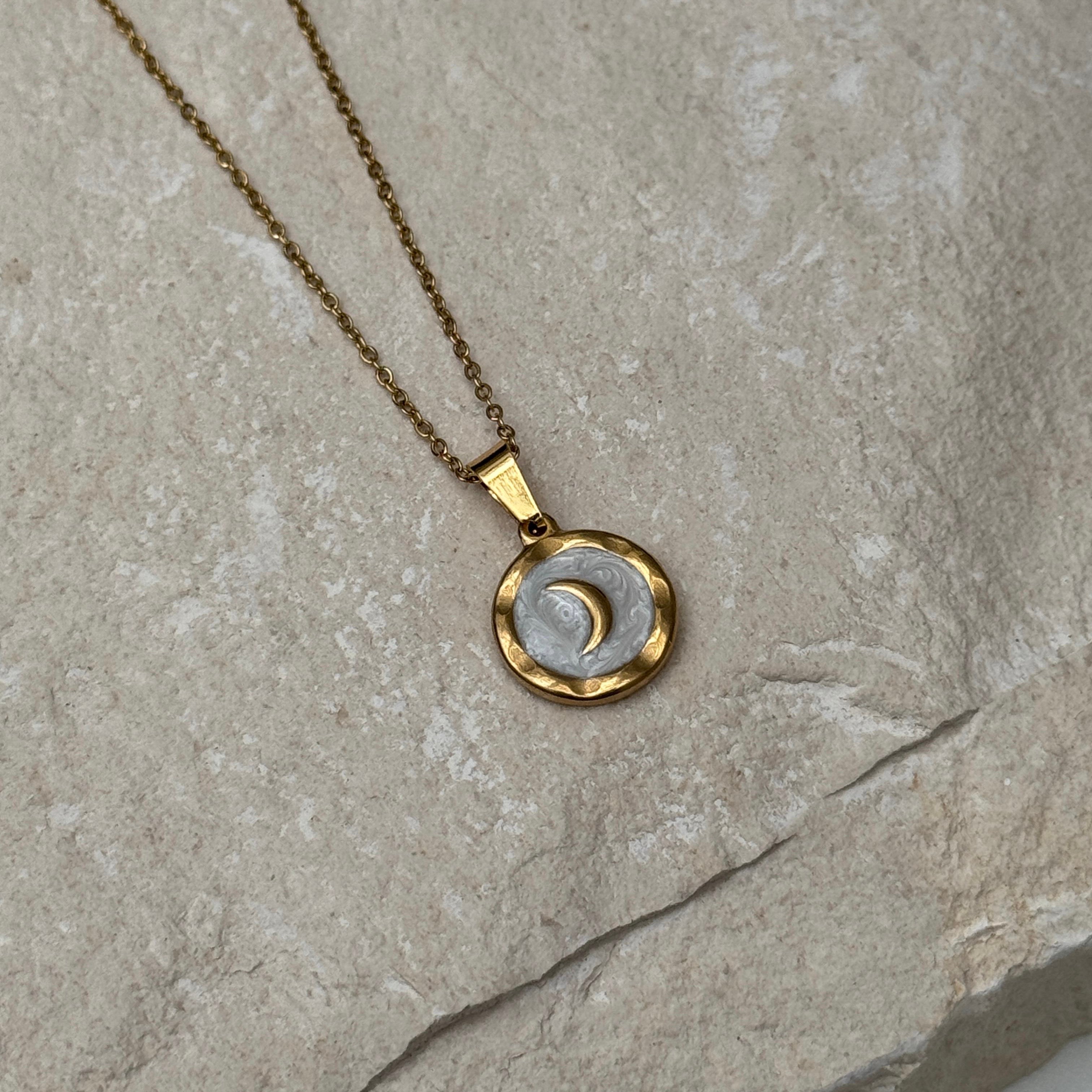COLLANA BIG MOON WHITE