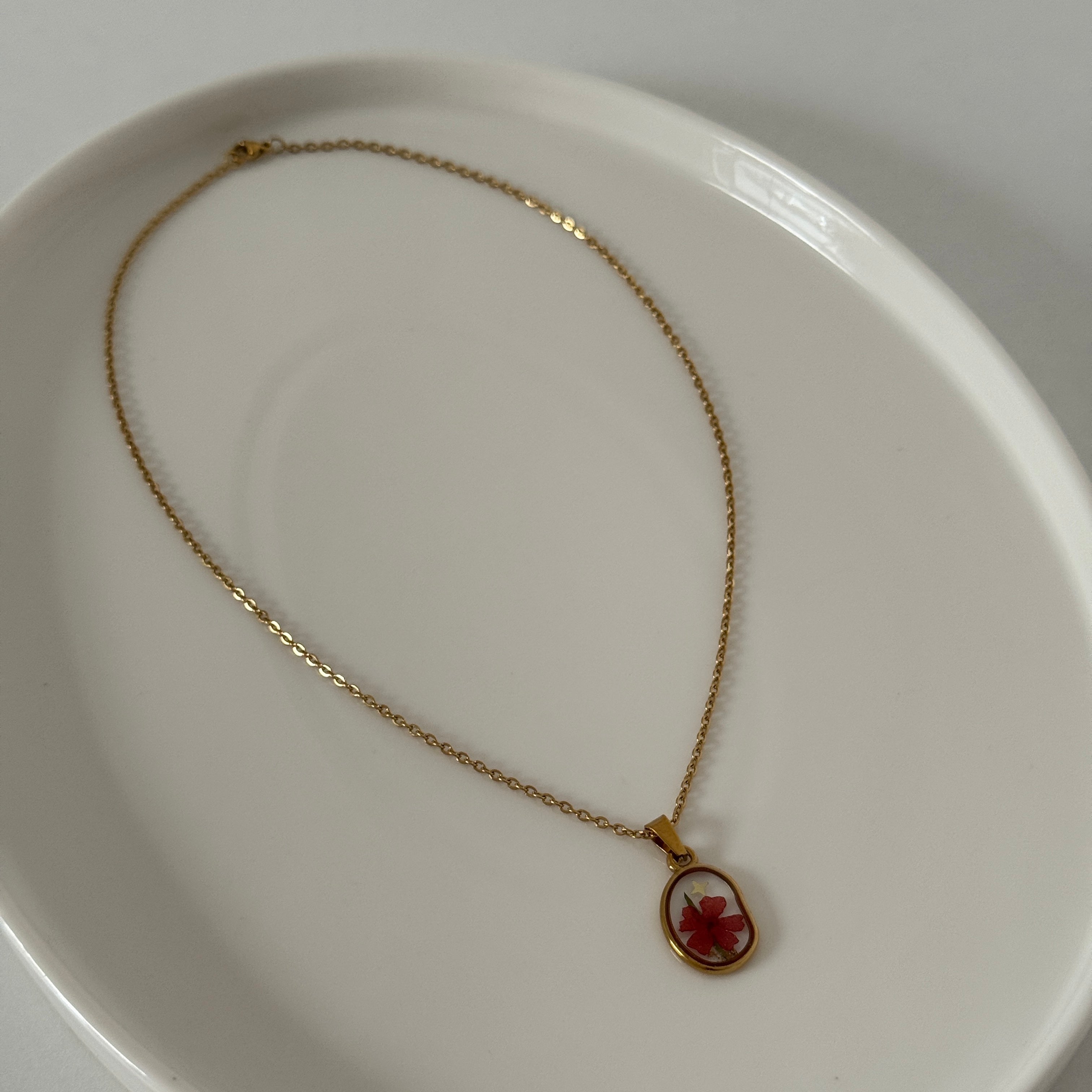 COLLANA RED FLOWER