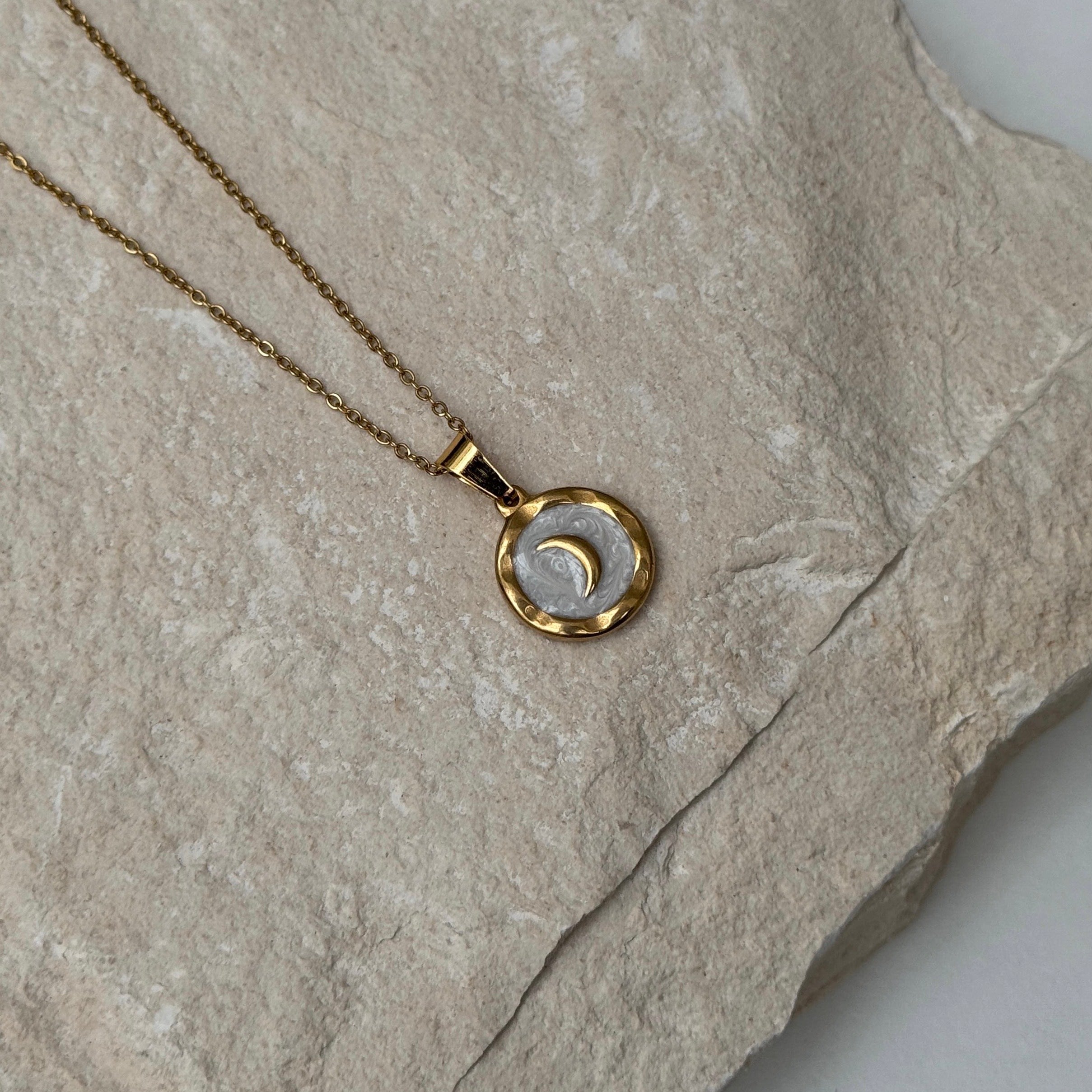 COLLANA BIG MOON WHITE