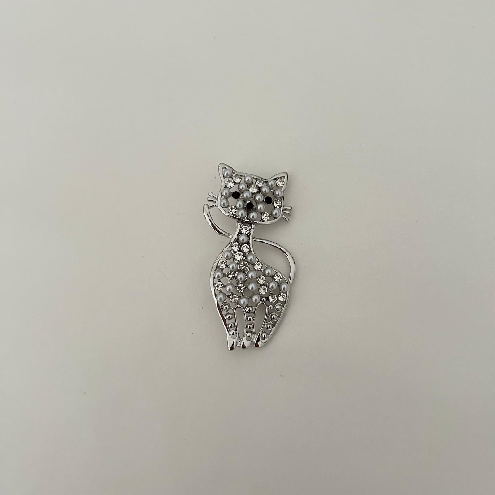 SPILLA GATTO STRASS