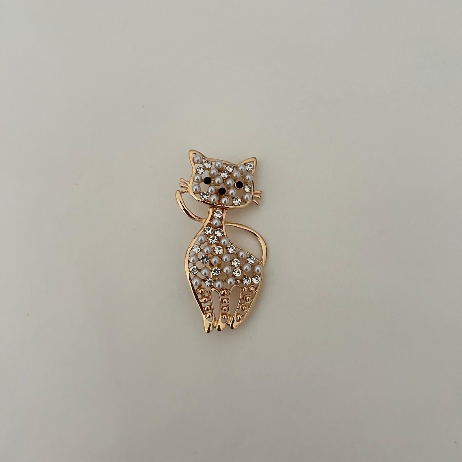 SPILLA GATTO STRASS