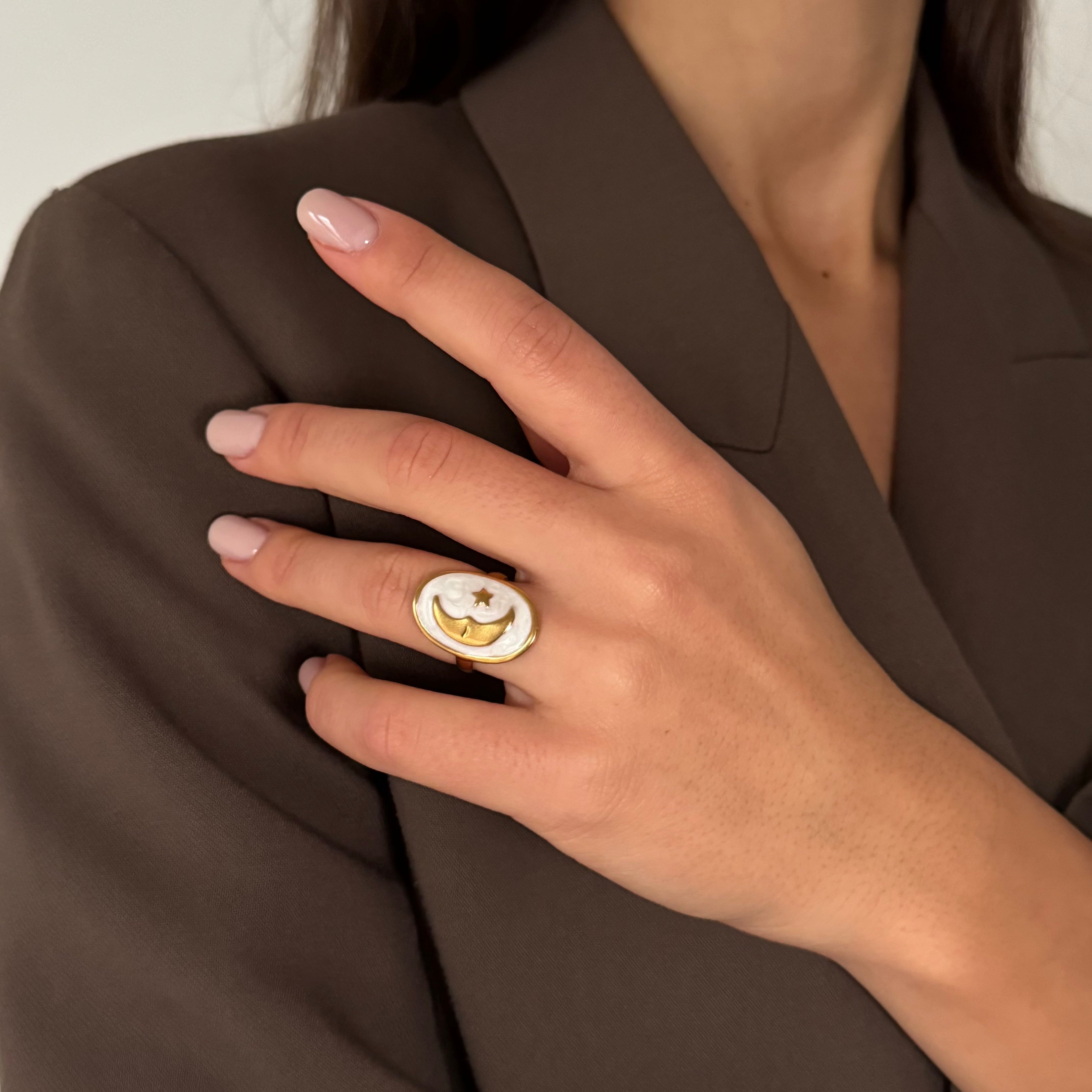 ANELLO BIG MOON WHITE